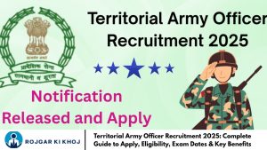 Territorial Army Officer Recruitment 2025: Complete Guide to Apply, Eligibility, Exam Dates & Key Benefits