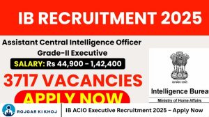 IB ACIO Executive Recruitment 2025 – Apply Now