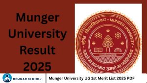 Munger University UG 1st Merit List 2025 PDF