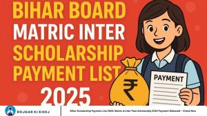 Bihar Scholarship Payment List 2025: Matric & Inter Pass Scholarship 2025 Payment Released – Check Now
