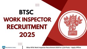 Bihar BTSC Work Inspector Recruitment 2025 for 1,114 Posts – Apply Offline