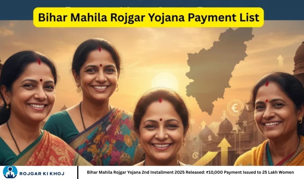 Bihar Mahila Rojgar Yojana 2nd Installment 2025 Released: ₹10,000 Payment Issued to 25 Lakh Women