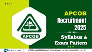 APCOB Result 2025 Released – Check Manager and Staff Assistant Merit List PDF