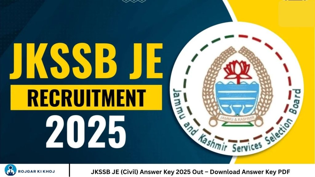 JKSSB JE (Civil) Answer Key 2025 Out – Download Answer Key PDF