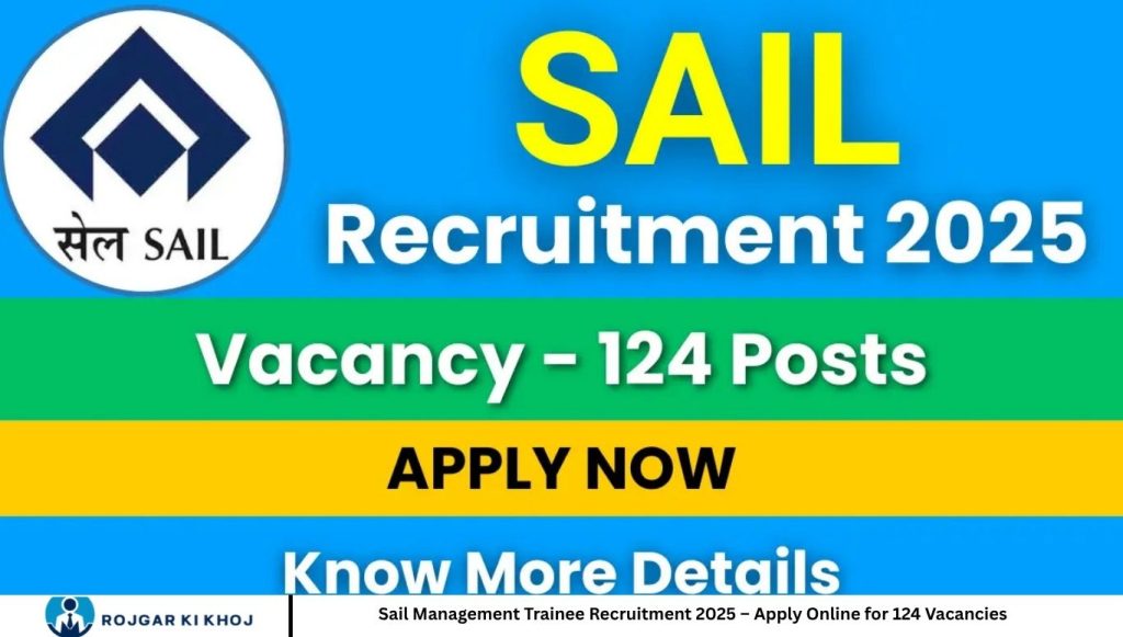 Sail Management Trainee Recruitment 2025 – Apply Online for 124 Vacancies