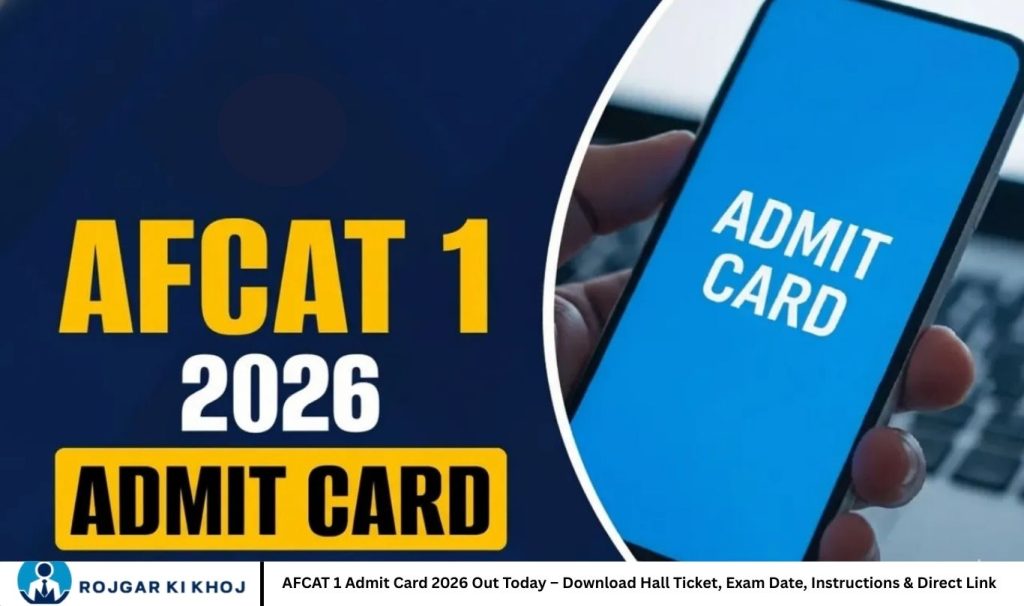 AFCAT 1 Admit Card 2026 Out Today – Download Hall Ticket, Exam Date, Instructions & Direct Link