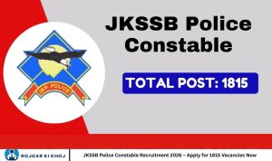 JKSSB Police Constable Recruitment 2026 – Apply for 1815 Vacancies Now