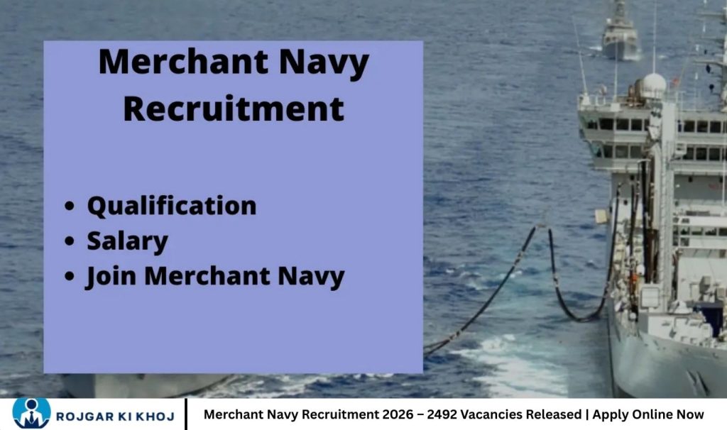 Merchant Navy Recruitment 2026 – 2492 Vacancies Released | Apply Online Now