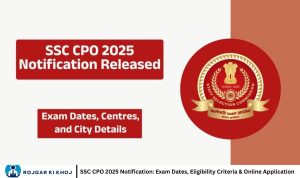 SSC CPO 2025 Notification: Exam Dates, Eligibility Criteria & Online Application