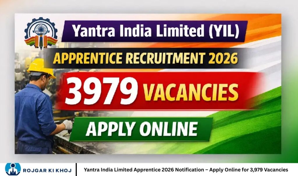 Yantra India Limited Apprentice 2026 Notification – Apply Online for 3,979 Vacancies