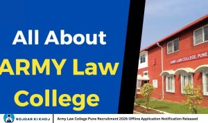Army Law College Pune Recruitment 2026 Offline Application Notification Released
