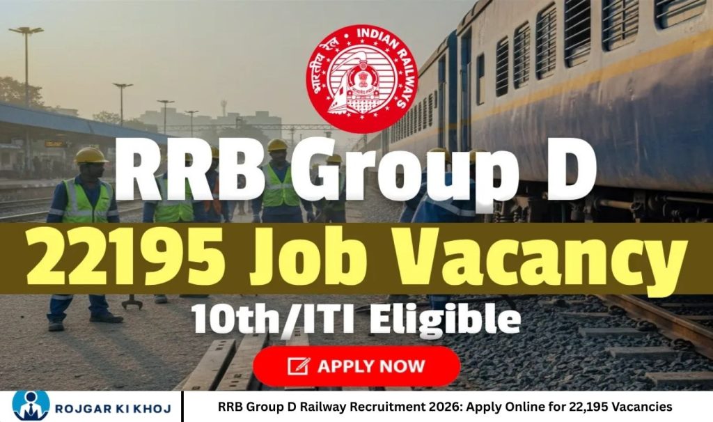 RRB Group D Railway Recruitment 2026: Apply Online for 22,195 Vacancies