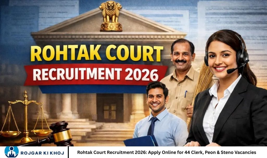 Rohtak Court Recruitment 2026: Apply Online for 44 Clerk, Peon & Steno Vacancies