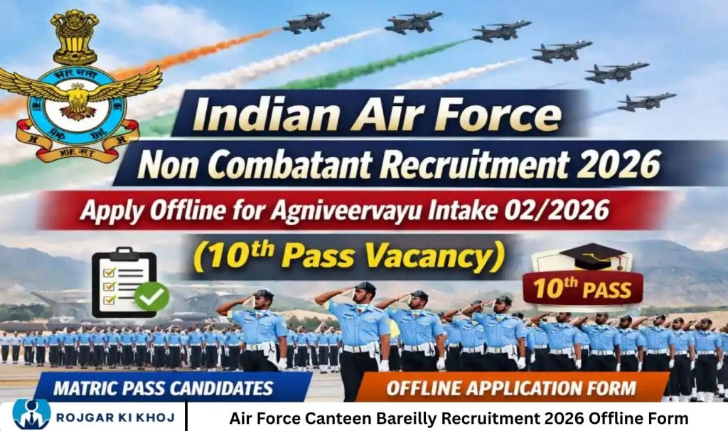 Air Force Canteen Bareilly Recruitment 2026 Offline Form