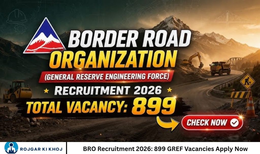 BRO Recruitment 2026: 899 GREF Vacancies Apply Now