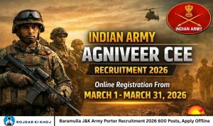 Baramulla J&K Army Porter Recruitment 2026 600 Posts, Apply Offline