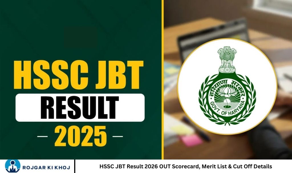 HSSC JBT Result 2026 OUT Scorecard, Merit List & Cut Off Details
