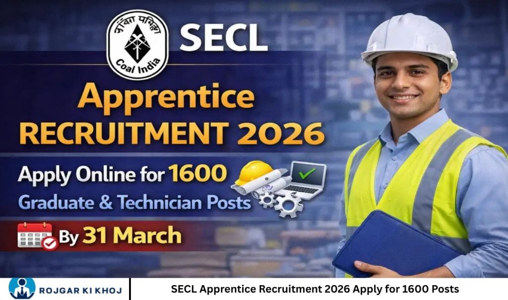 SECL Apprentice Recruitment 2026 Apply for 1600 Posts