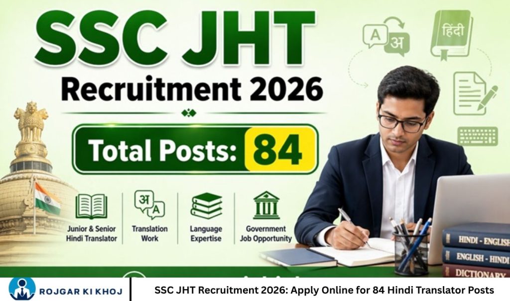 SSC JHT Recruitment 2026: Apply Online for 84 Hindi Translator Posts