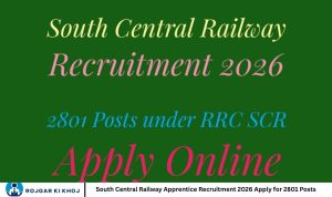 South Central Railway Apprentice Recruitment 2026 Apply for 2801 Posts