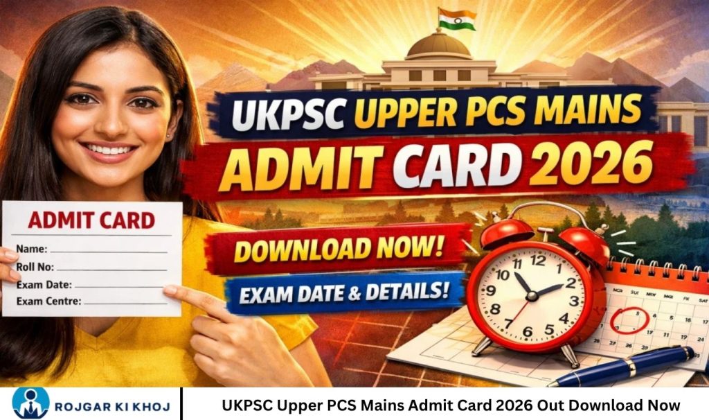 UKPSC Upper PCS Mains Admit Card 2026 Out Download Now
