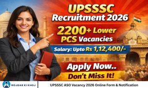 UPSSSC ASO Vacancy 2026 Online Form & Notification