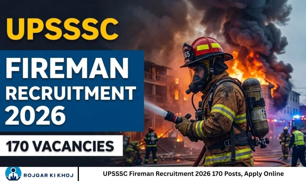 UPSSSC Fireman Recruitment 2026 170 Posts, Apply Online