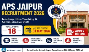 Army Public School Jaipur Recruitment 2026 (Apply Offline)
