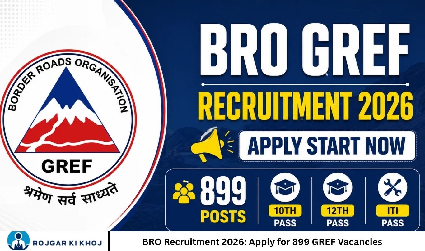 BRO Recruitment 2026: Apply for 899 GREF Vacancies