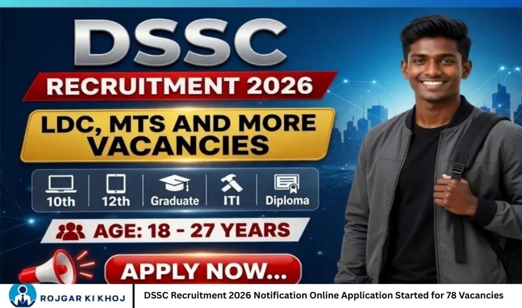 DSSC Recruitment 2026 Notification Online Application Started for 78 Vacancies