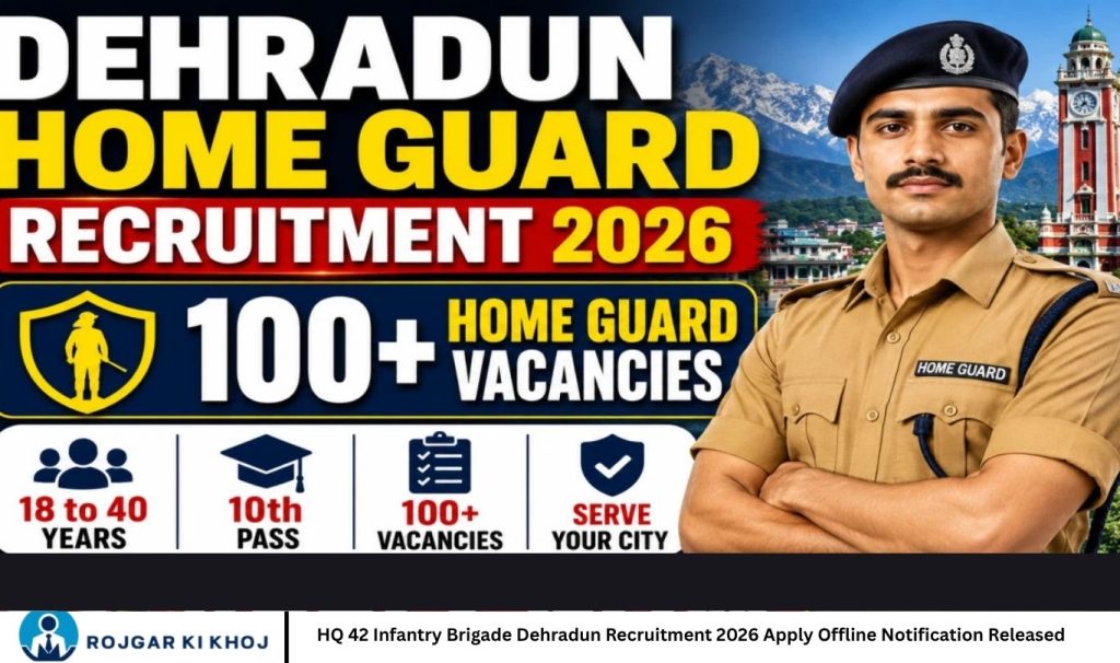HQ 42 Infantry Brigade Dehradun Recruitment 2026 Apply Offline Notification Released
