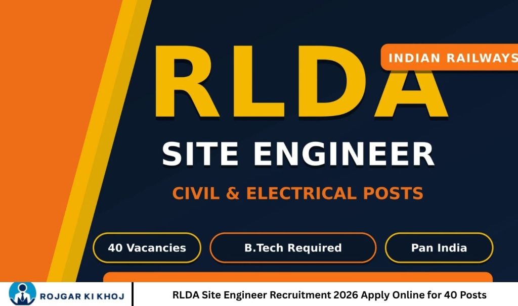 RLDA Site Engineer Recruitment 2026 Apply Online for 40 Posts