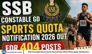 SSB Constable Sports Quota Recruitment 2026 Offline Apply Notification