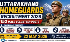 Uttarakhand Sub Area Canteen Dehradun Recruitment 2026 Offline Form, Eligibility & Salary