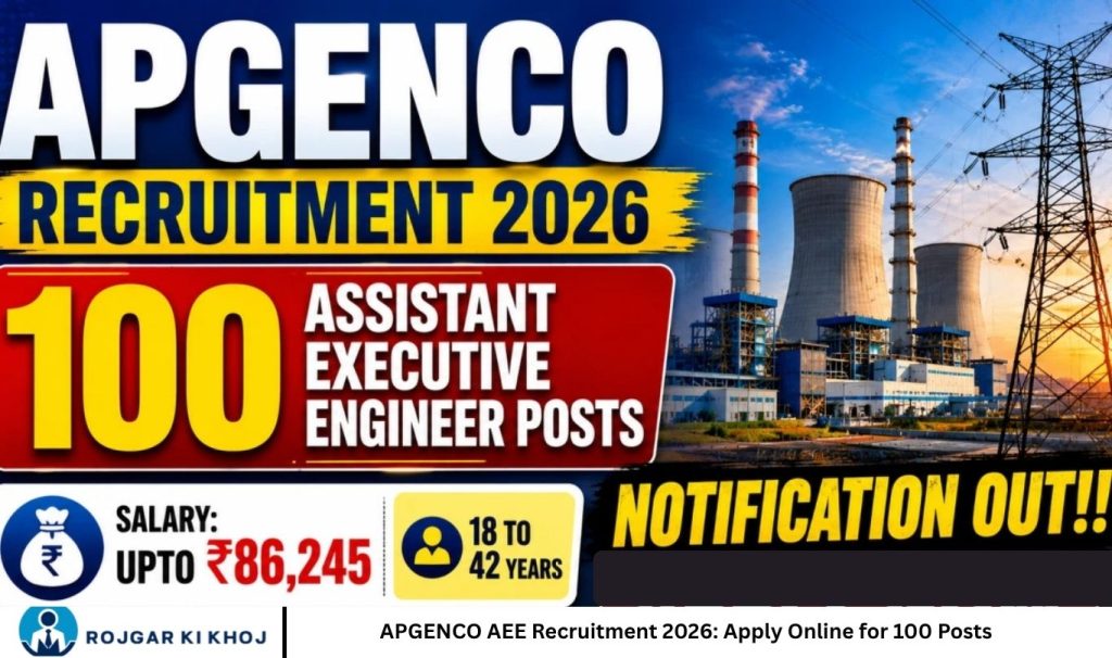 APGENCO AEE Recruitment 2026: Apply Online for 100 Posts