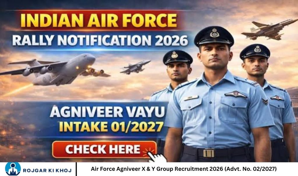 Air Force Agniveer X & Y Group Recruitment 2026 (Advt. No. 022027)