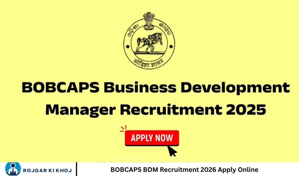 BOBCAPS BDM Recruitment 2026 Apply Online