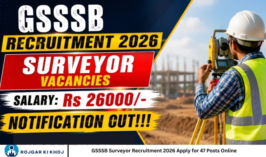 GSSSB Surveyor Recruitment 2026 Apply for 47 Posts Online