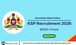 KSP Civil Police Constable Recruitment 2026 3991 Posts Apply Online