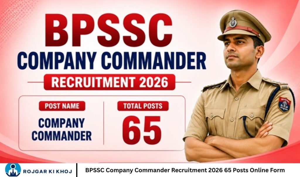 BPSSC Company Commander Recruitment 2026 65 Posts Online Form