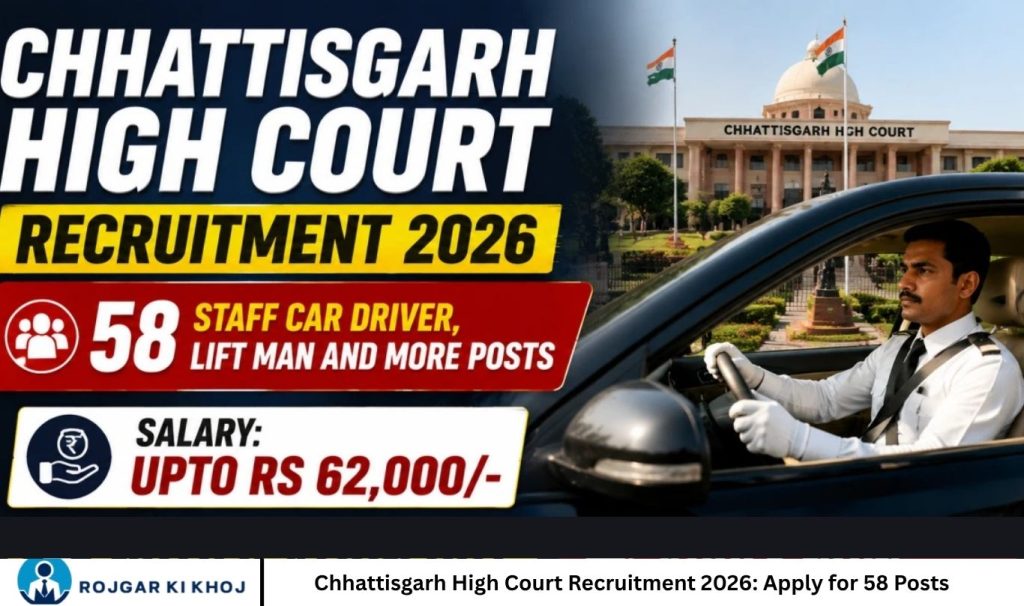Chhattisgarh High Court Recruitment 2026 Apply for 58 Posts