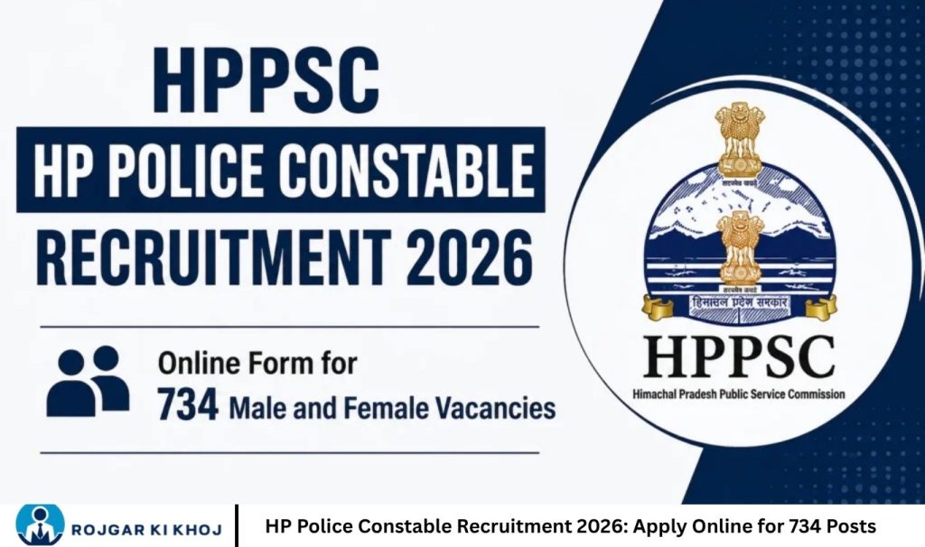 HP Police Constable Recruitment 2026 Apply Online for 734 Posts