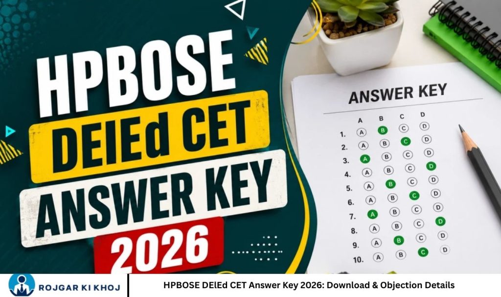 HPBOSE DElEd CET Answer Key 2026 Download & Objection Details