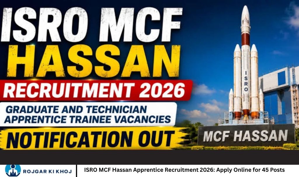 ISRO MCF Hassan Apprentice Recruitment 2026 Apply Online for 45 Posts