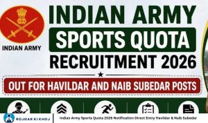 Indian Army Sports Quota 2026 Notification Direct Entry Havildar & Naib Subedar