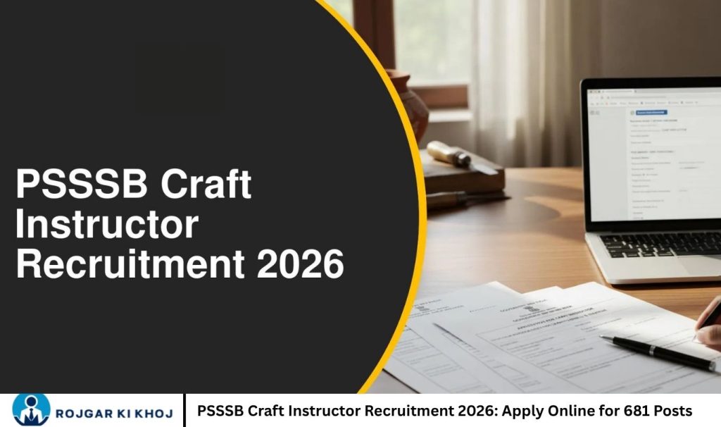 PSSSB Craft Instructor Recruitment 2026 Apply Online for 681 Posts