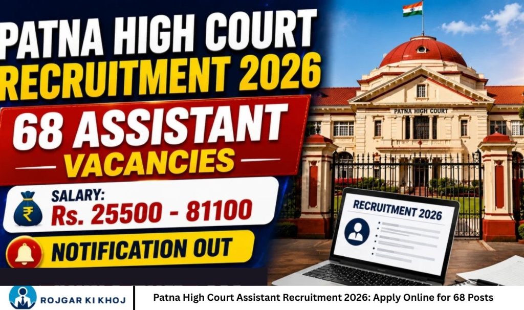 Patna High Court Assistant Recruitment 2026 Apply Online for 68 Posts