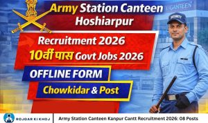 Army Station Canteen Kanpur Cantt Recruitment 2026 08 Posts