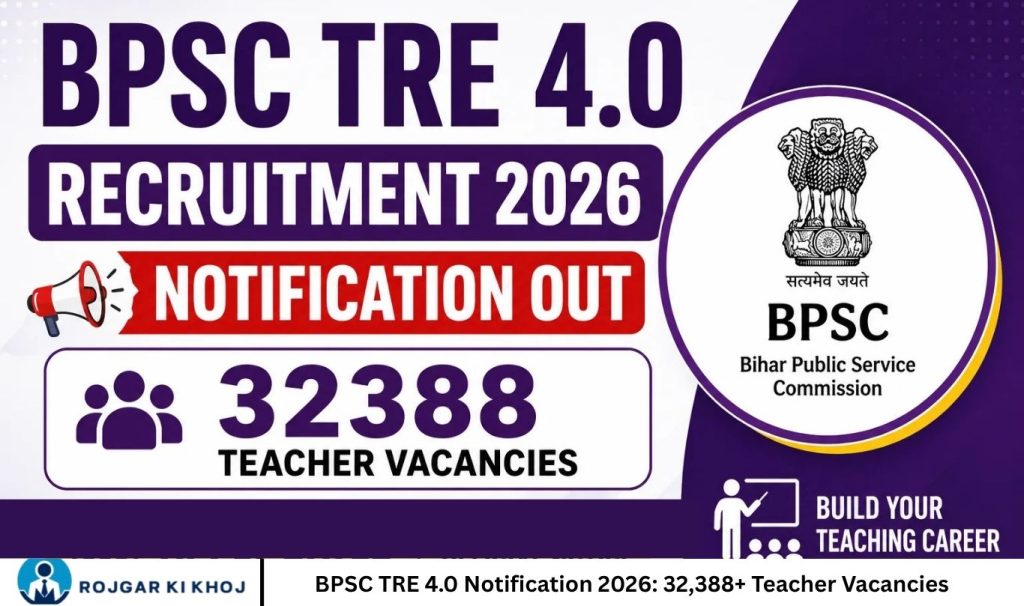 BPSC TRE 4.0 Notification 2026 32,388+ Teacher Vacancies