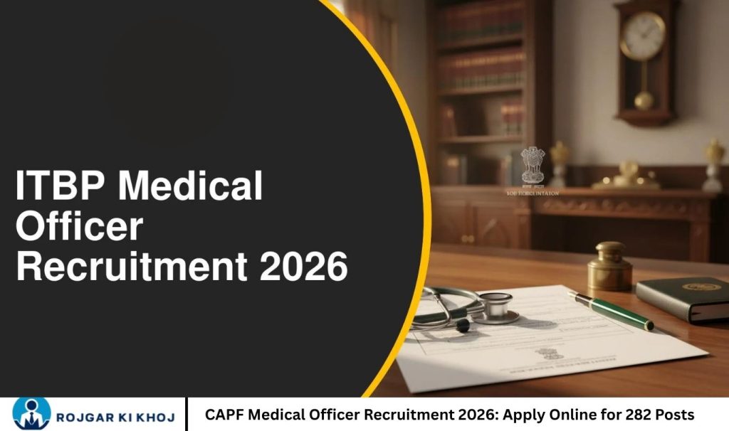 CAPF Medical Officer Recruitment 2026 Apply Online for 282 Posts